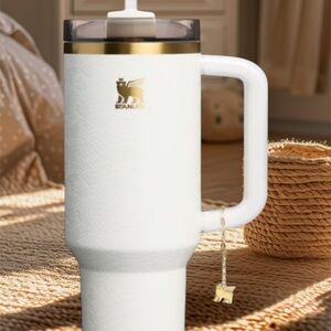 Stanley Ivory Tumbler with Gold Accent